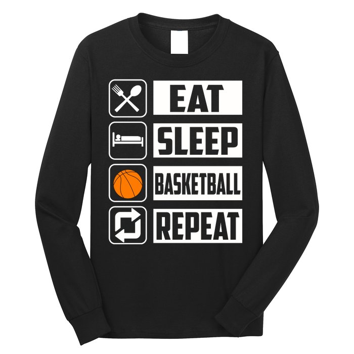 Basketball Eat Sleep Basketball Repeat Long Sleeve Shirt