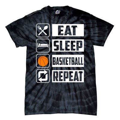 Basketball Eat Sleep Basketball Repeat Tie-Dye T-Shirt