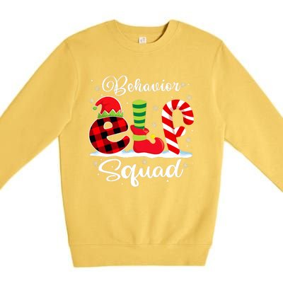 Behavior Elf Squad Christmas Behavior Tech Matching Premium Crewneck Sweatshirt