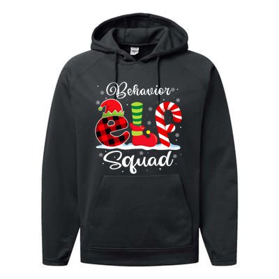 Behavior Elf Squad Christmas Behavior Tech Matching Performance Fleece Hoodie