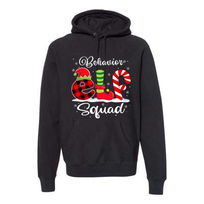 Behavior Elf Squad Christmas Behavior Tech Matching Premium Hoodie