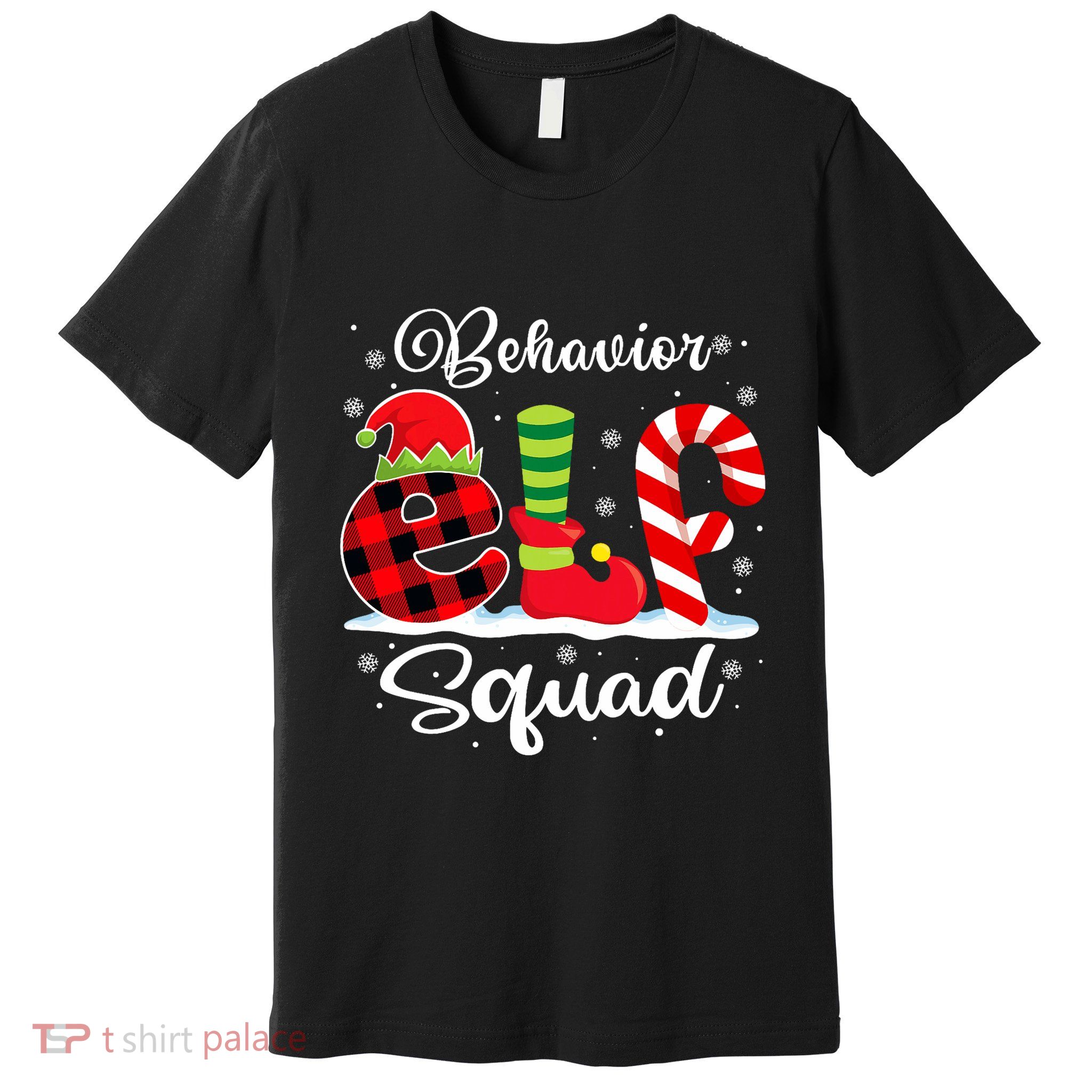 Behavior Elf Squad Christmas Behavior Tech Matching Premium T-Shirt