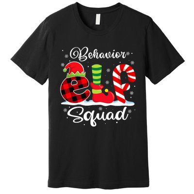 Behavior Elf Squad Christmas Behavior Tech Matching Premium T-Shirt