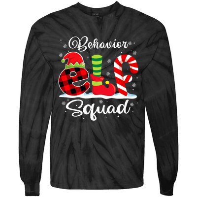 Behavior Elf Squad Christmas Behavior Tech Matching Tie-Dye Long Sleeve Shirt