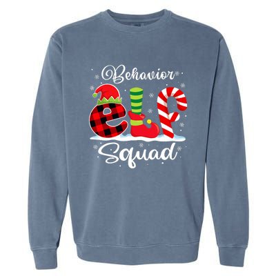 Behavior Elf Squad Christmas Behavior Tech Matching Garment-Dyed Sweatshirt