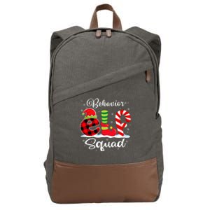 Behavior Elf Squad Christmas Behavior Tech Matching Cotton Canvas Backpack