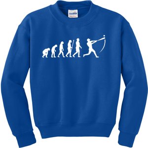 Baseball Evolution Sports Player Lover Coach Graphic Great Gift Kids Sweatshirt