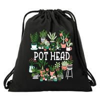 Botanical Enthusiast Succulent Planter for Gardeners Drawstring Bag