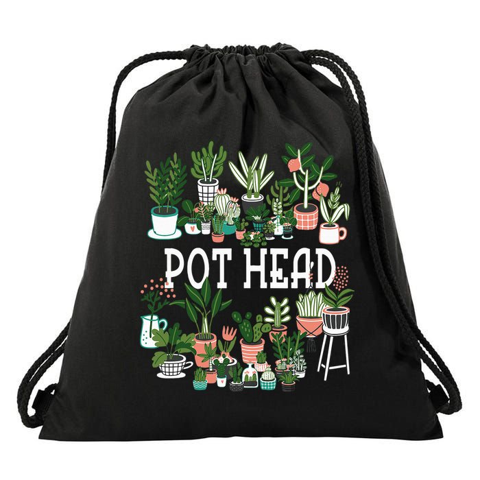 Botanical Enthusiast Succulent Planter for Gardeners Drawstring Bag