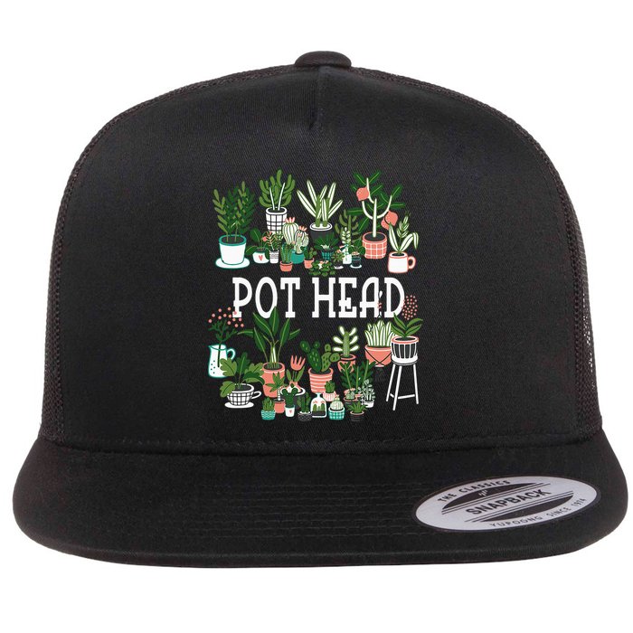 Botanical Enthusiast Succulent Planter for Gardeners Flat Bill Trucker Hat