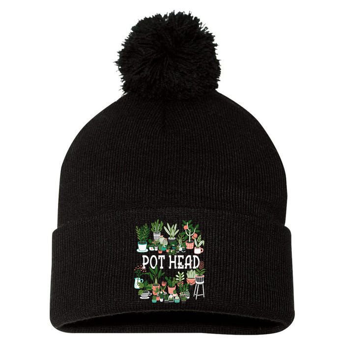 Botanical Enthusiast Succulent Planter for Gardeners Pom Pom 12in Knit Beanie
