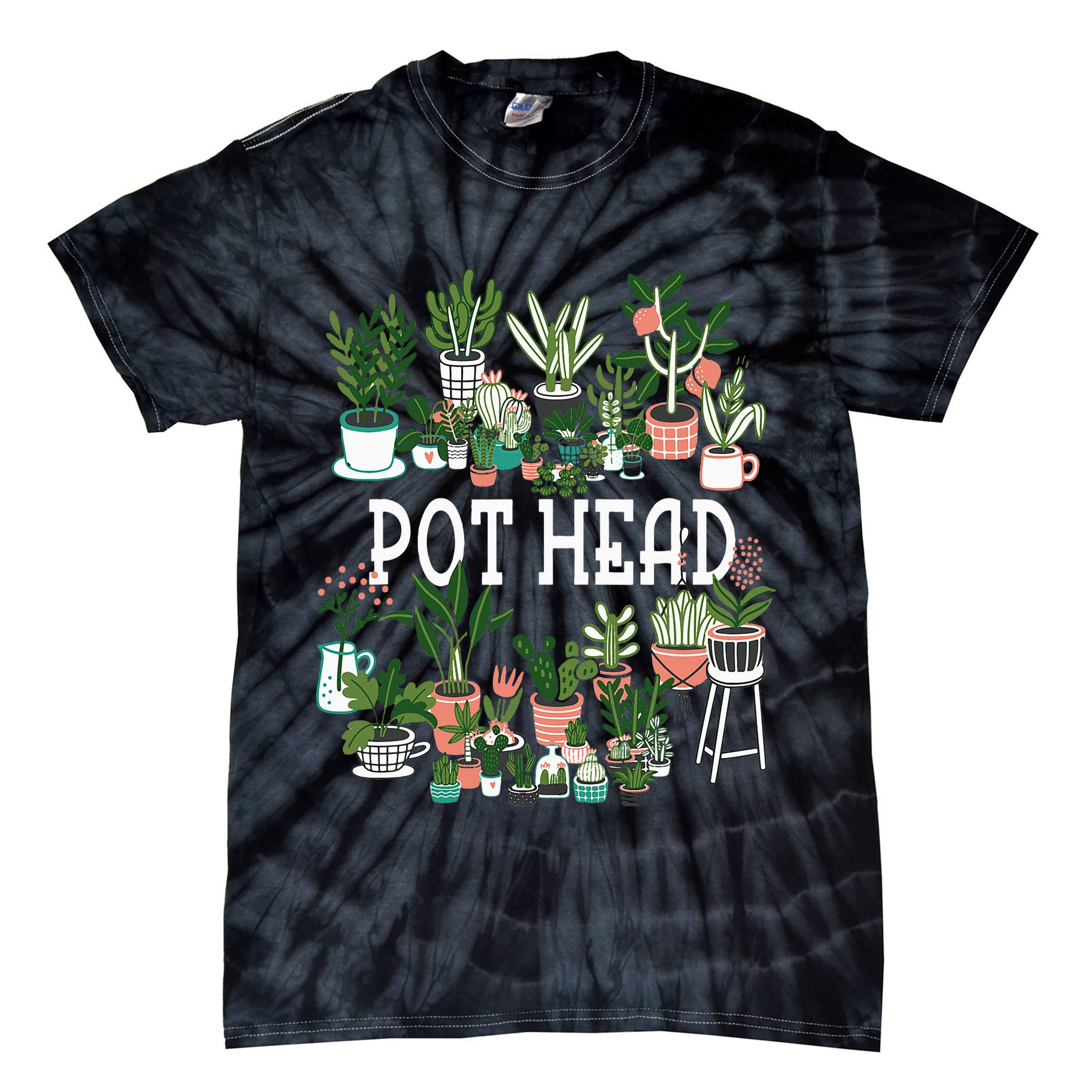 Botanical Enthusiast Succulent Planter for Gardeners Tie-Dye T-Shirt
