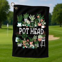 Botanical Enthusiast Succulent Planter for Gardeners Golf Towel