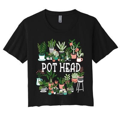 Botanical Enthusiast Succulent Planter for Gardeners Crop Top