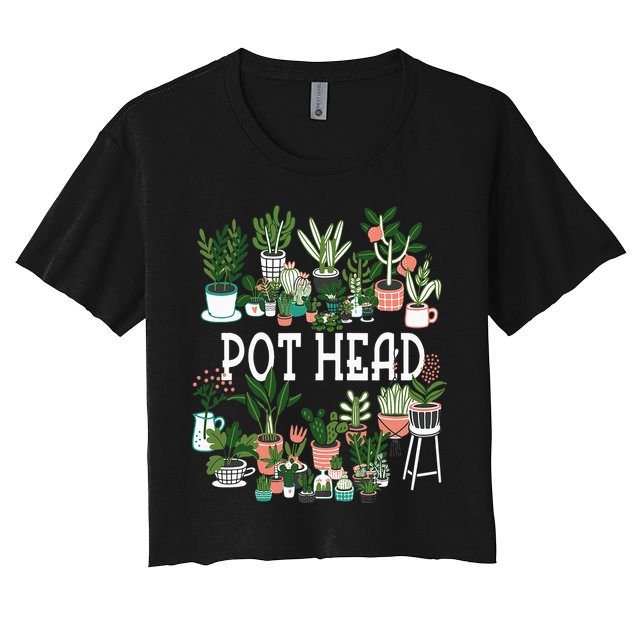 Botanical Enthusiast Succulent Planter for Gardeners Crop Top