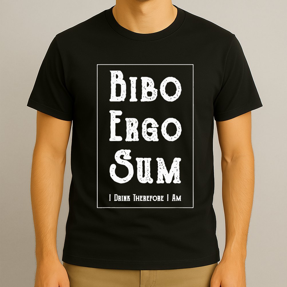 Bibo Ergo Sum I Drink Therefore I Am Latin Alcohol T-Shirt