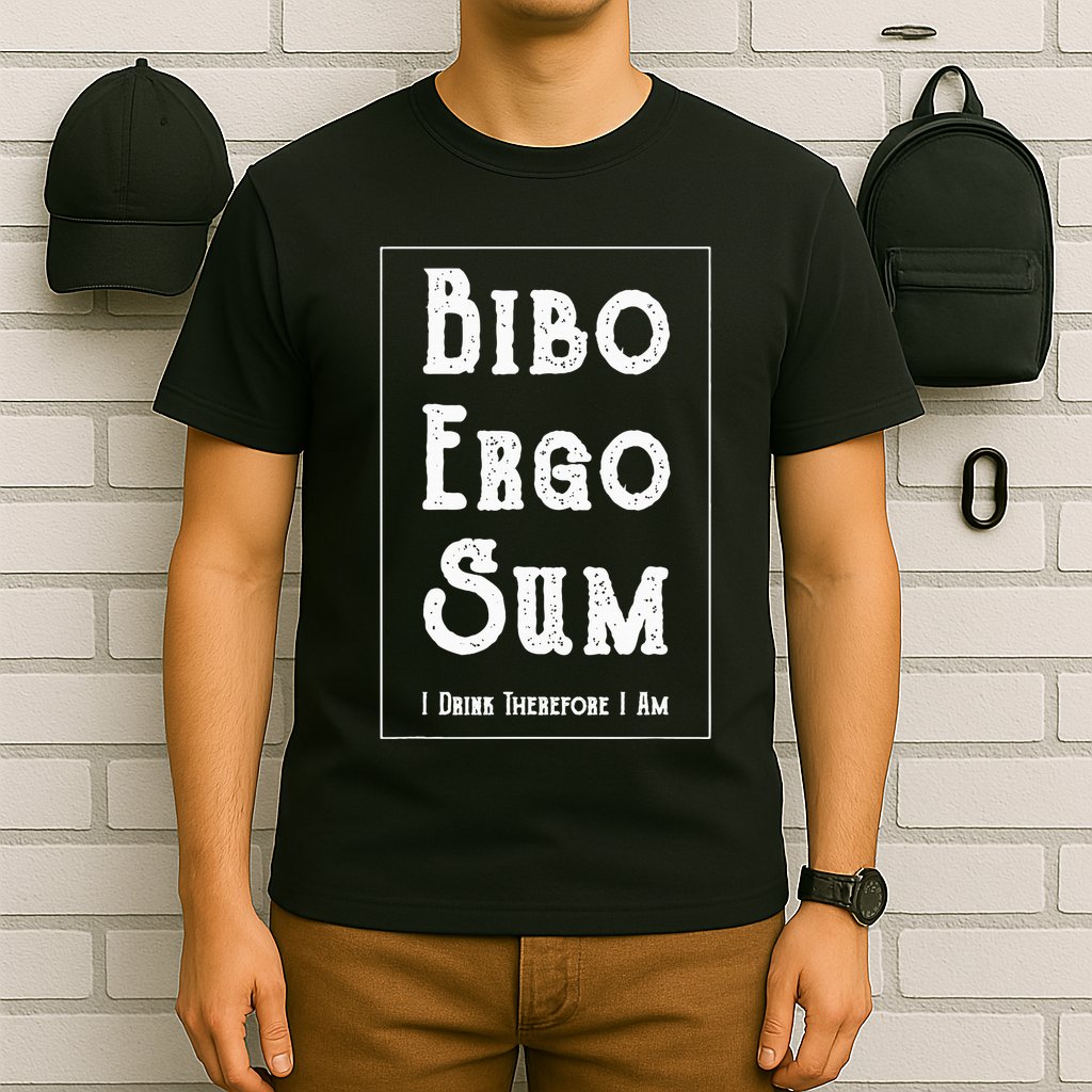 Bibo Ergo Sum I Drink Therefore I Am Latin Alcohol T-Shirt