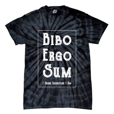 Bibo Ergo Sum I Drink Therefore I Am Latin Alcohol Tie-Dye T-Shirt