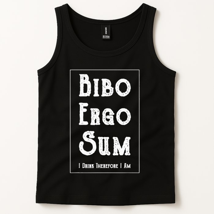 Bibo Ergo Sum I Drink Therefore I Am Latin Alcohol Tank Top