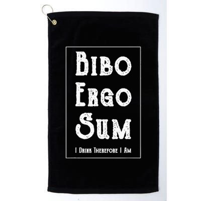 Bibo Ergo Sum I Drink Therefore I Am Latin Alcohol Golf Towel