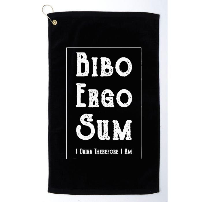 Bibo Ergo Sum I Drink Therefore I Am Latin Alcohol Golf Towel