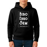 Bibo Ergo Sum I Drink Therefore I Am Latin Alcohol Kids Hoodie