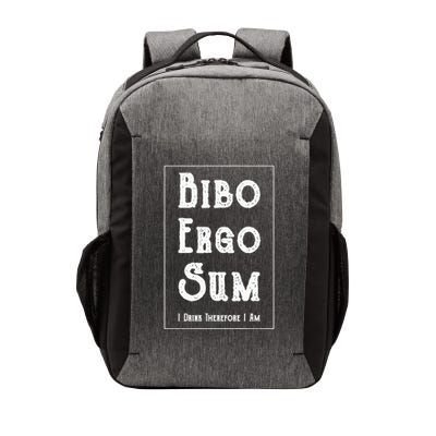 Bibo Ergo Sum I Drink Therefore I Am Latin Alcohol Vector Backpack