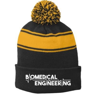 Biomedical Engineering Scientist Biomed Bioengineering BME Stripe Pom Pom Beanie