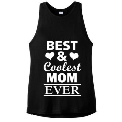 Best And Coolest Mom Ever Ladies PosiCharge Tri-Blend Wicking Tank