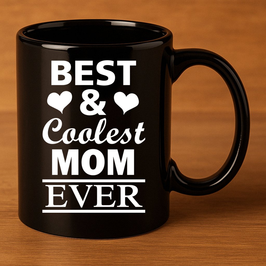 Best And Coolest Mom Ever 11oz C Handle Ceramic Mug
