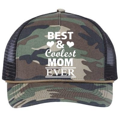 Best And Coolest Mom Ever Retro Rope Trucker Hat Cap