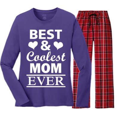 Best And Coolest Mom Ever Women's Long Sleeve Flannel Pajama Set 