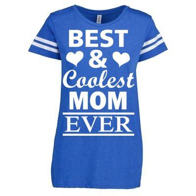 Best And Coolest Mom Ever Enza Ladies Jersey Football T-Shirt