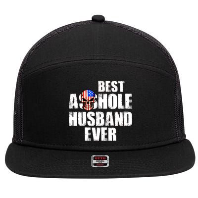 Best Asshole Husband Ever 7 Panel Mesh Trucker Snapback Hat