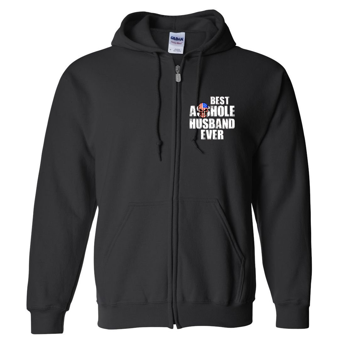 Best Asshole Husband Ever Full Zip Hoodie