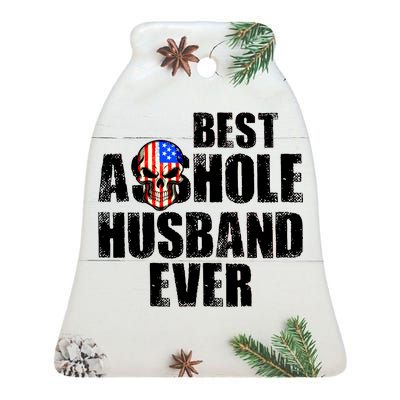 Best Asshole Husband Ever Ceramic Bell Ornament