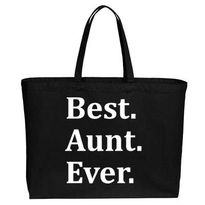 Best Aunt Ever Cotton Canvas Jumbo Tote