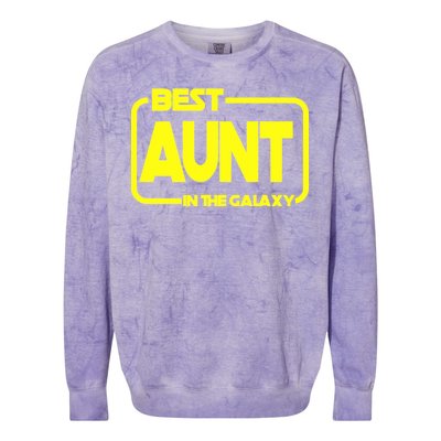 Best Aunt In The Galaxy Colorblast Crewneck Sweatshirt