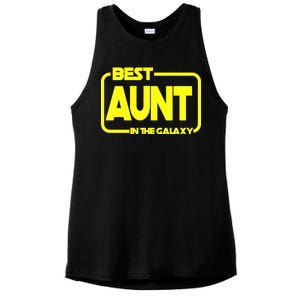 Best Aunt In The Galaxy Ladies PosiCharge Tri-Blend Wicking Tank