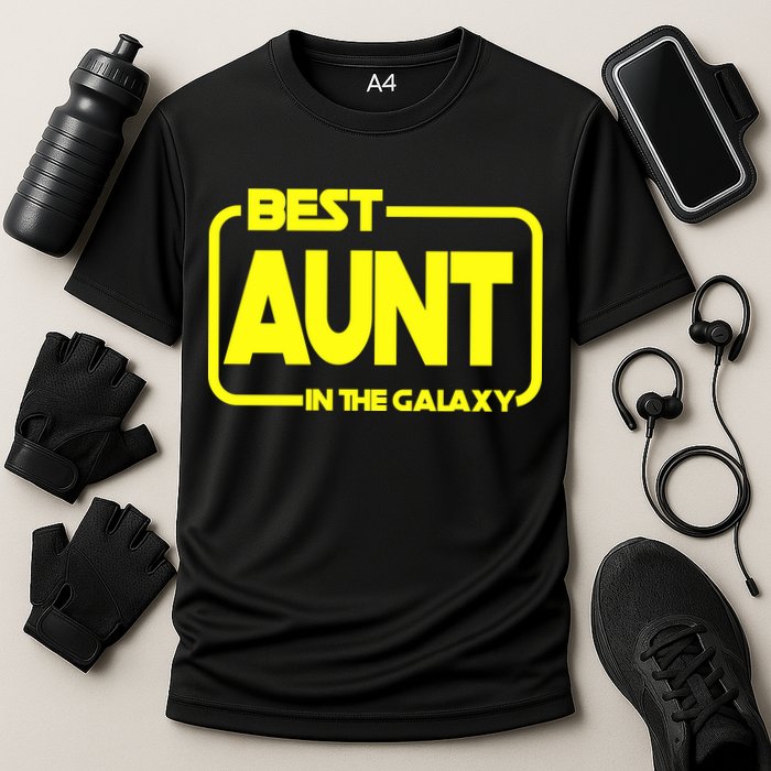 Best Aunt In The Galaxy Cooling Performance Crew T-Shirt