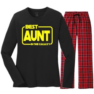 Best Aunt In The Galaxy Women's Long Sleeve Flannel Pajama Set 