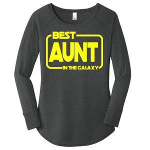 Best Aunt In The Galaxy Women's Perfect Tri Tunic Long Sleeve Shirt