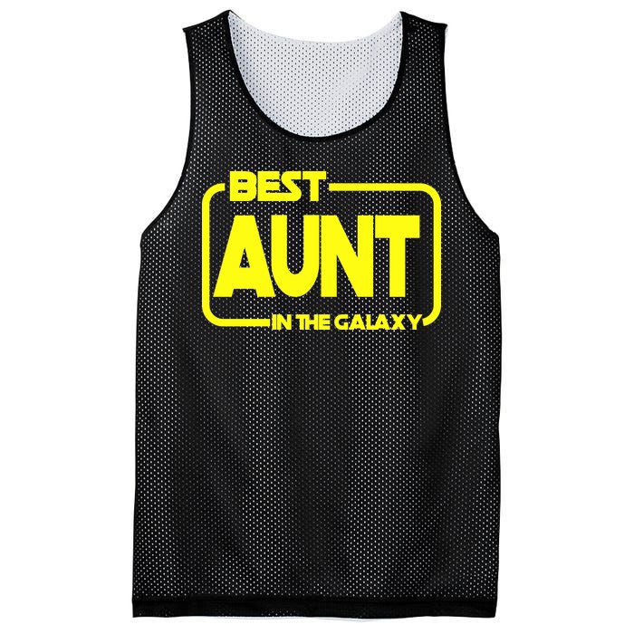 Best Aunt In The Galaxy Mesh Reversible Basketball Jersey Tank