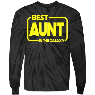 Best Aunt In The Galaxy Tie-Dye Long Sleeve Shirt