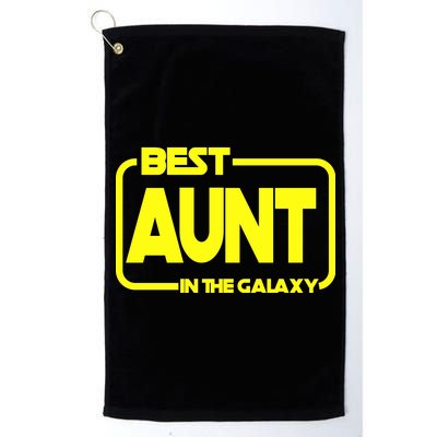 Best Aunt In The Galaxy Platinum Collection Golf Towel