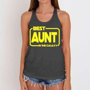 Best Aunt In The Galaxy Women's Knotted Racerback Tank