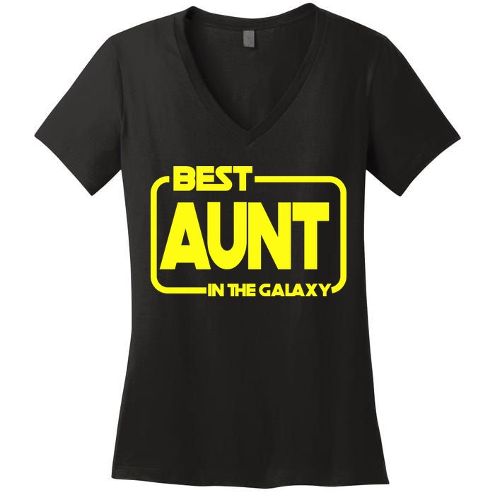 Best Aunt In The Galaxy Women's V-Neck T-Shirt