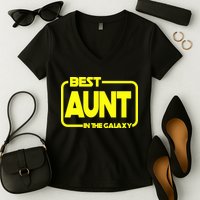 Best Aunt In The Galaxy Women's V-Neck T-Shirt