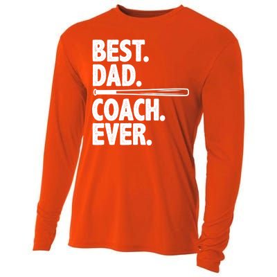 Best Baseball Dad Coach Ever Cooling Performance Long Sleeve Crew