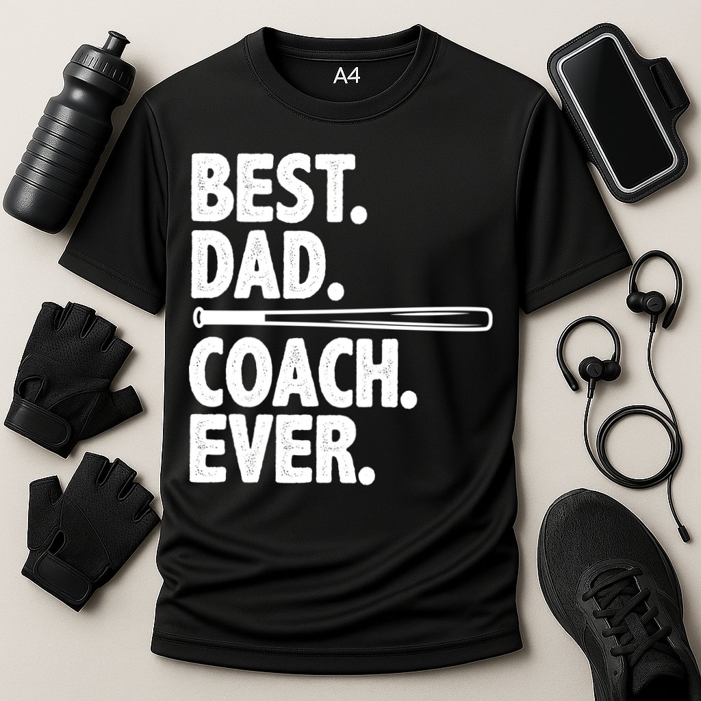 Best Baseball Dad Coach Ever Cooling Performance Crew T-Shirt